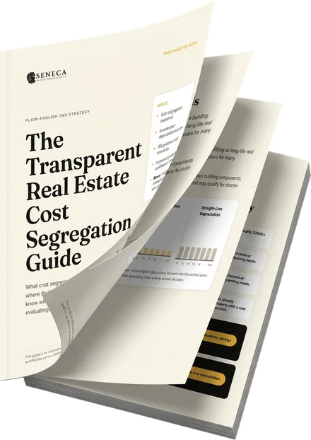 Cover of The Transparent Real Estate Cost Segregation Guide by Seneca